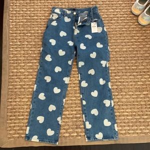 Cute jeans with hearts